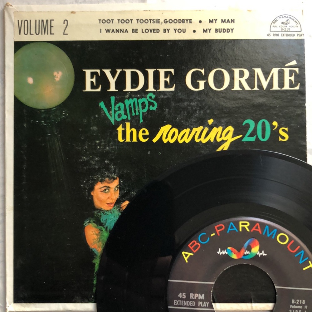 Eydie Gorme Vamps The Roaring 20's Vol. 2 Vinyl 45 EP Record '58